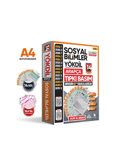 2026 YÖKDİL Arapça SOSYAL BİLİMLER ÖSYM Çıkmış Soru Tıpkı Basım 14lü Deneme Paketi Türkiye Geneli
