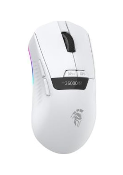 Throne Raito Reflex 26000 Dpi Pixart Paw 3395 Oled Ekran & Makro Yazılım Ptfe Kaplama 59gr Rgb Kablosuz Gaming Mouse 2.4ghz + Bt + Type-c - Beyaz - Teşhir