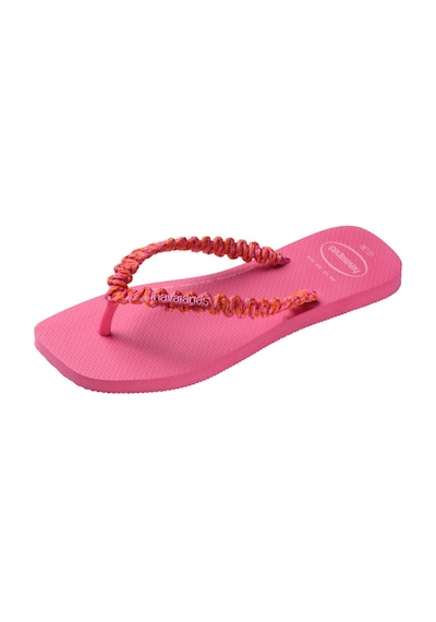 Slim Square Boho Pink Kadın Parmak Arası Terlik-4780 Pembe