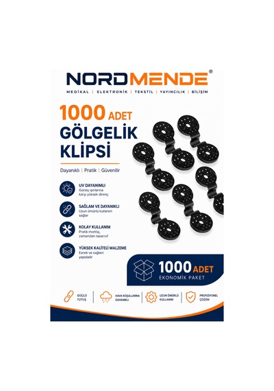 1000 Adet Gölge Filesi Klipsi Sera Filesi Sabitleme Klipsi Güneşlik Örtü Klipsi Yerli Üretim Uv Dayanıml