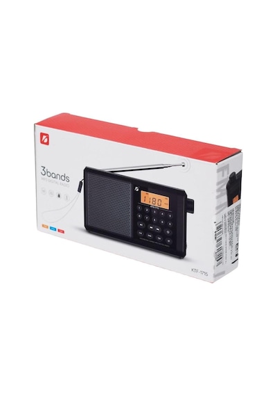 Dijital Ekranlı Saatli Manuel Kanal Arama & Kayıt Özellikli Fm Radyo Bluetooth Hoparlör
