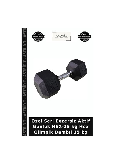 Özel Seri Egzersiz Aktif Günlük Hex-15 Kg Hex Olimpik Dambıl 15 Kg