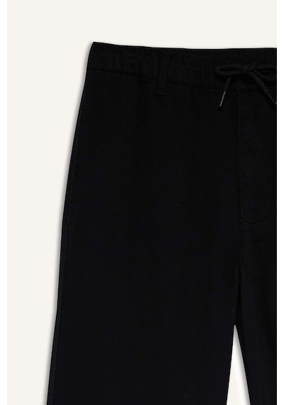 Defacto Beli Bağcıklı Wide Leg Pantolon F6131ax25aubk27 Siyah