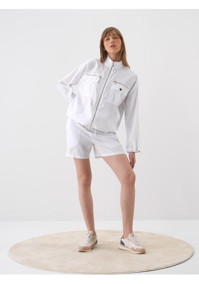 Xint Beyaz Formunu Koruyan Oversize Şort 275439