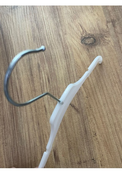 30adet-26cm Beyaz Bebek Kıyafet Askısı Beyaz