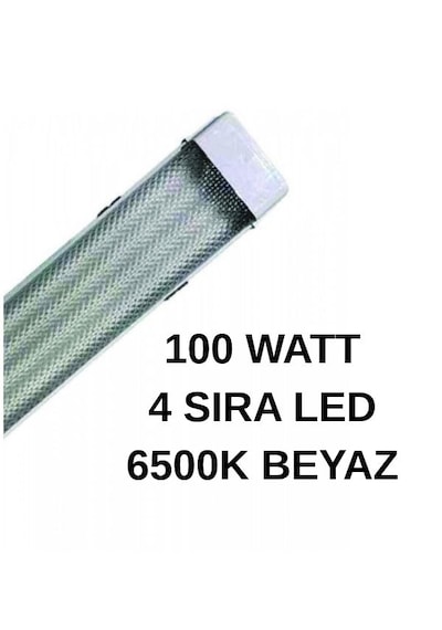 100 Watt Led Bant Armatür 4 Sıra Led 6500k Beyaz 10 Adet