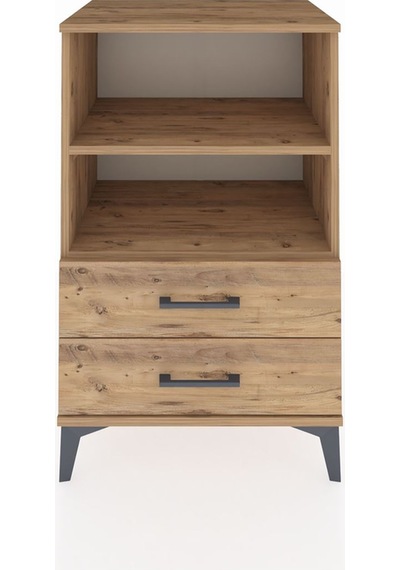 Hyperion Komodin 2 Raflı 2 Çekmeceli 60x44x96 Çam-çam Çam