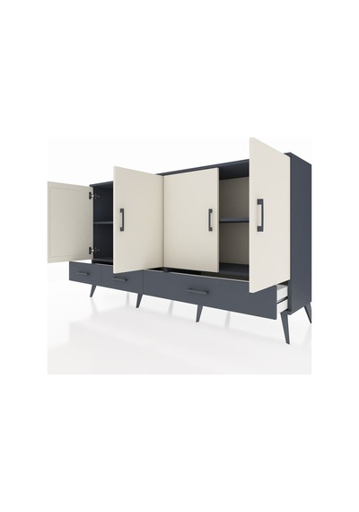Hyperion Konsol 6 Raflı 3 Çekmeceli 4 Kapaklı 176x44x99 Antrasit- Antrasit-aytaşı/antrasit Hyperion Konsol 6 Raflı 3 Çekmeceli 4 Kapaklı 176x44x99 Antrasit- Antrasit-aytaşı/antrasit