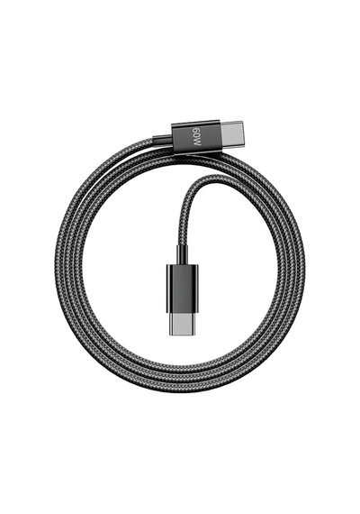 60w Örgülü Hızlı Şarj Ve Data Kablosu Siyah Az-06ab 1metre 60w Type-c To Type-c Siyah