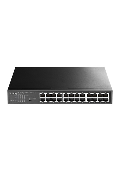 Cudy Switch 24 Port Gs1024 10/100/1000mbps Vlan&extend Mode 11" Rock-mount Çelik Gigabit Ethernet