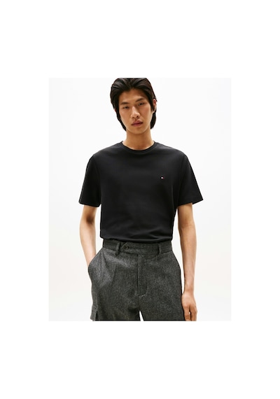 Tommy Hilfiger Lıght Interlock Tee Erkek Siyah T-shirt - Mw0mw37508 Siyah