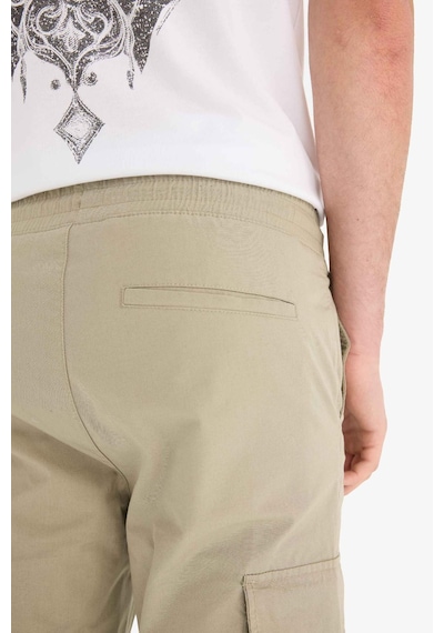 Defacto %100 Pamuk Regular Kargo Cepli Yazlık Jogger Paraşüt Pantolon E2181ax25smkh488 Haki