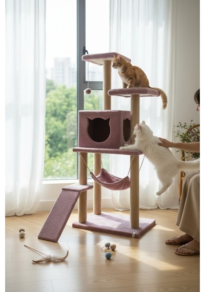 Nursoft Kedi Tırmalama Platformlu 135 CM
