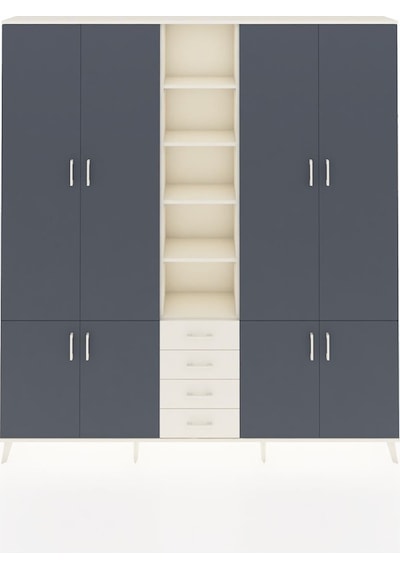 Arges Dolap 17 Raflı 4 Çekmeceli 8 Kapaklı 220x30x243 Aytaşı-antrasit/aytaşı Antrasıt/aytası Arges Dolap 17 Raflı 4 Çekmeceli 8 Kapaklı 220x30x243 Aytaşı-antrasit/aytaşı Antrasıt/aytası