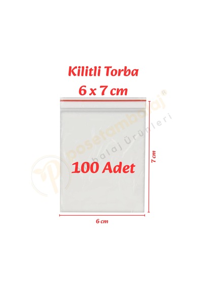 6x7 Cm. Kilitli Torba 100 Adet