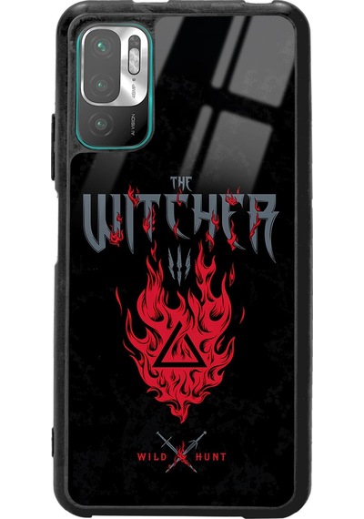 Xiaomi Redmi Note 10 Uyumlu 5g Witcher 3 Fire Tasarımlı Glossy Telefon Kılıfı Siyah