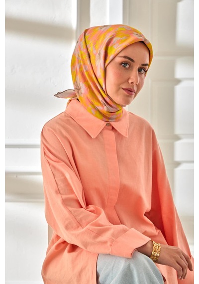 Silk Home Velora Eşarp 161001-31 Pudra Vizon, Sarı, Somon, Turuncu, Gri