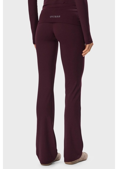 Guess Lotus Slim Fit Yüksek Bel Düz Paça Pantolon V6yb24k4713 Kadın Pantolon V6yb24 K4713 Rgp Bordo