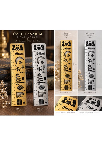 Kişiye Özel Yeni Nesil Kitap Ayracı Dini Semboller