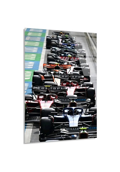Formula 1 Başlangıç Gridi F1 Cam Tablo Formula 1 Duvar Dekoru 3