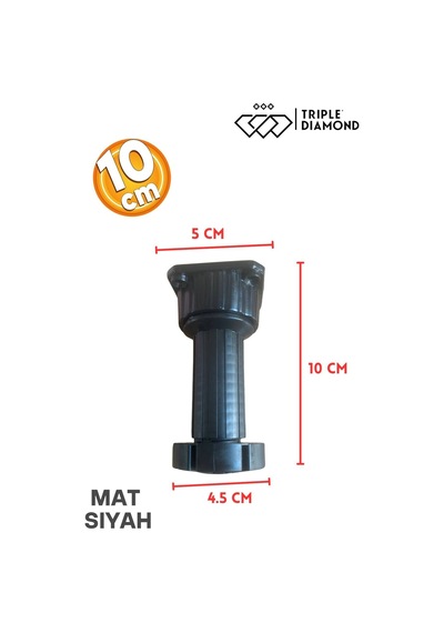 Ayarlanabilir 10cm -15cm Dolap Mobilya Mutfak Tezgah Yükseltici Ayağı Siyah Denge Ayakları 4 Adet Renkli