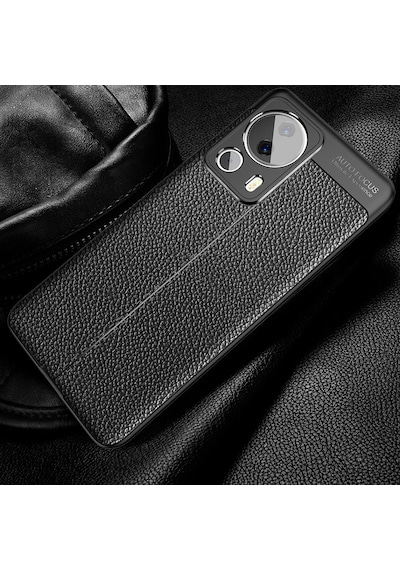 Xiaomi Mi 13 Lite Kılıf Deri Görünümlü Silikon Kamera Korumalı Üstün Koruma Pazarplus Lacivert