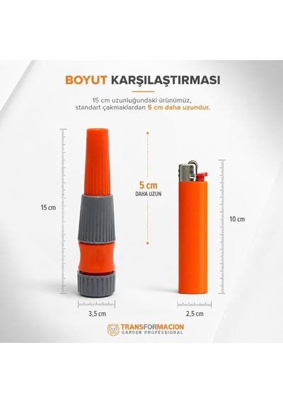 Ayarlanabilir Tazyikli Hortum Ucu Profesyonel Sprey Püskürtme Başlığı, Bahçe Sulama Ve Araba Yıkama Aparatı 7