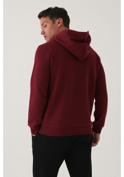 Harvard Koyu Kızıl Kahve Erkek Sweatshirt Bordo