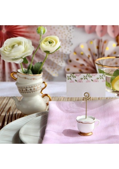 Lexroo Yer Kartı Tutucuları, Çay Vakti Tuhaflığı, Çaydanlık Ve Çay Fincanı, Servis Kartları Dahil Çok Renkli