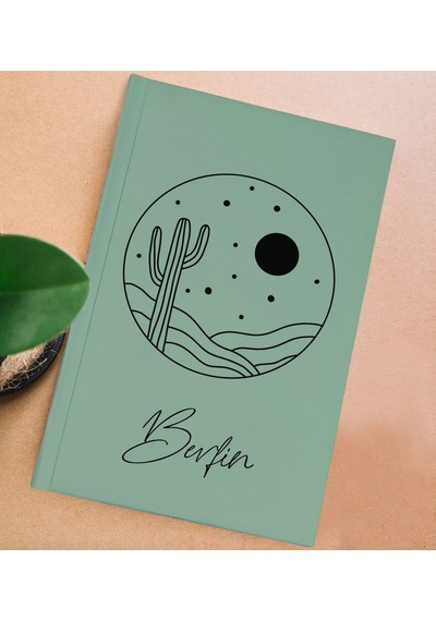 Bk Gift Kişiye Özel İsimli Sert Kapaklı Su Yeşili Lastikli Defter , Arkadaşa Hediye, Yeni İş Hediyesi, Doğum Günü Hediyesi-5 Yeşil