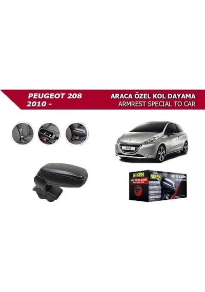 Peugeot 208 Araca Özel Kol Dayama 2012- Siyah Niken