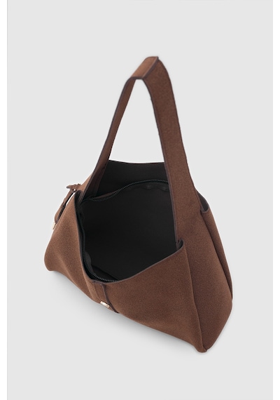 Shule Bags Allure Süet Omuz Çantası Acı Kahve Haki - Kahverengi