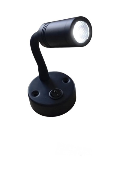 Mellifera Led Okuma Lambası Eko Döner Başlıklı Kısa 2w 12v/24v - Siyah-1857