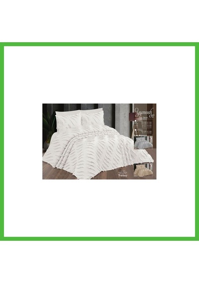 Vaveni Çift Kişilik Yatak Örtüsü Krem 3 Parça Yatak Örtüsü Bedspread Arz