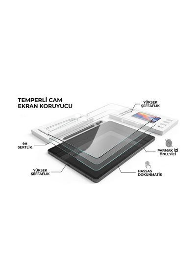Coverzone Samsung Galaxy Tab A11 Plus İle Uyumlu Tablet Temperli