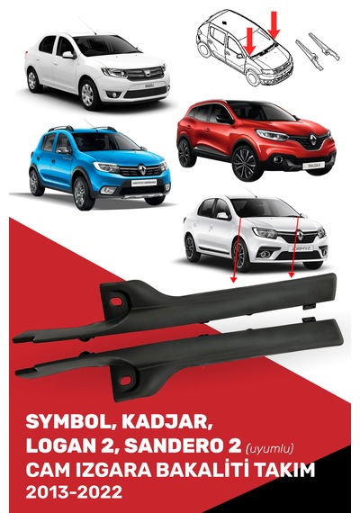 Symbol-kadjar-sandero-logan Cam Izgara Bakaliti Takım Sağ, Sol 2013-2020 668220167r, 668226391r 1 Çift