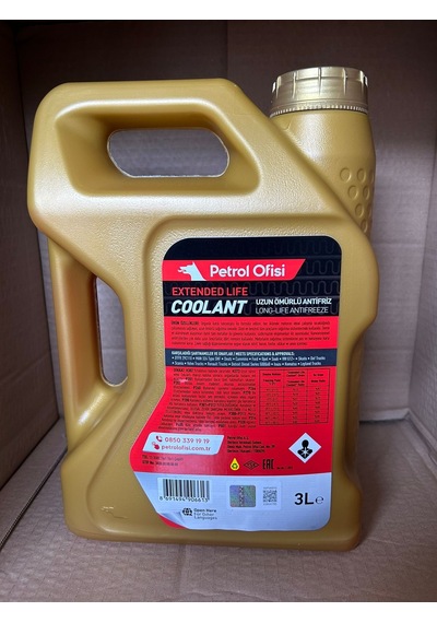 Petrol Ofisi Coolant Kırmızı Antifriz 3 L 2025 Ağustos
