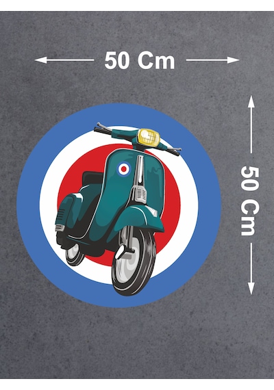 Scooter Motosiklet Sticker - Araba Oto Motosiklet Sticker - 00022 50x50 Cm