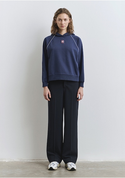 Mavi - Biye Detaylı Kapüşonlu Lacivert Sweatshirt 1s10362-87518 Lacivert