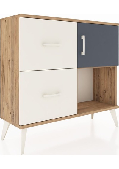 Arges Şifonyer Tek Raflı 2 Çekmeceli Tek Kapaklı 88x30x80 Çam-antrasit/aytaşı Antrasit/aytaşı Arges Şifonyer Tek Raflı 2 Çekmeceli Tek Kapaklı 88x30x80 Çam-antrasit/aytaşı Antrasit/aytaşı