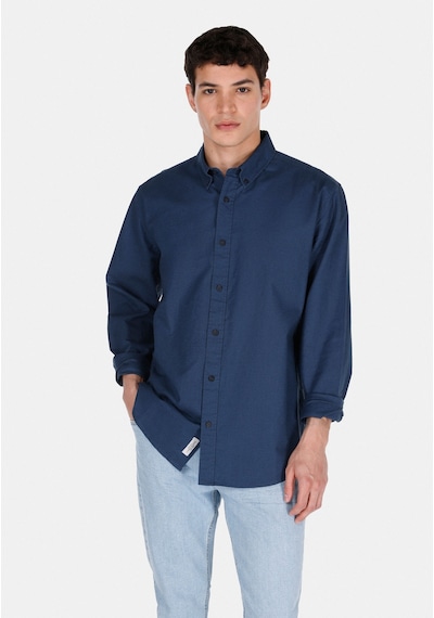 Colin's Colins Regular Fit Shirt Neck Düz Erkek Lacivert Uzun Kol Gömlek Cl1074489 Q1.v1 Nav Lacivert