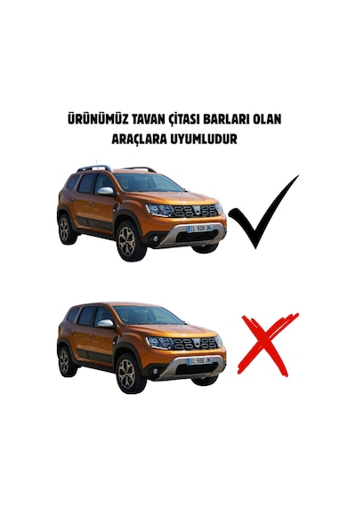 Dacia Duster Tavan Sepeti + Ara Atkı Seti 2018-2024 Uyumlu