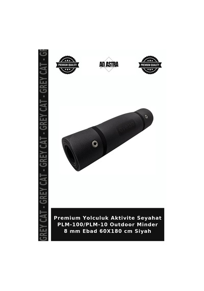 Premium Yolculuk Aktivite Seyahat Plm-100/plm-10 Outdoor Minder 8 Mm Ebad 60x180 Cm Siyah