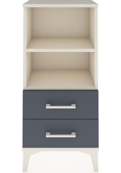 Arges Komodin 2 Raflı 2 Çekmeceli 44x30x96 Aytaşı-antrasit Aytaşı