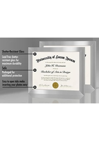 8,5 X 11 Gümüş Resim Çerçevesi - 2'li Set - Kırılmaya Dayanıklı Camlı Diploma Çerçevesi Veya Sertifika Çerçevesi Olarak Kullanın - Duvar Ve Masa Üstü Ekran İçin Asma Donanım Ve Şövale 8,5 X 11 Gümüş Resim Çerçevesi - 2'li Set - Kırılmaya Dayanıklı Camlı Diploma Çerçevesi Veya Sertifika Çerçevesi Olarak Kullanın - Duvar Ve Masa Üstü Ekran İçin Asma Donanım Ve Şövale