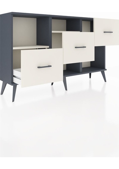 Arges Konsol 2 Raflı 3 Çekmeceli 132x30x83 Antrasit-aytaşı/aytaşı Aytaşı/aytaşı Arges Konsol 2 Raflı 3 Çekmeceli 132x30x83 Antrasit-aytaşı/aytaşı Aytaşı/aytaşı