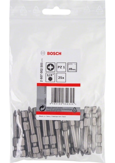 Bosch Extra Hard PZ 1x49 mm 25'li Vidalama Ucu - 2607002505
