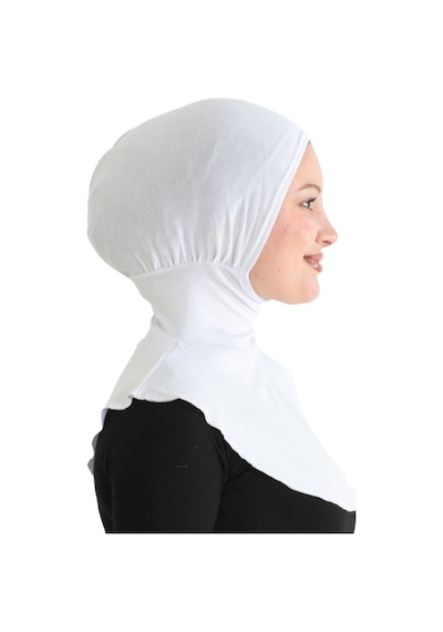 Modish Group Kadın Boyunluklu Hijab Tesettür Pratik Spor Bone - Sarı Beyaz