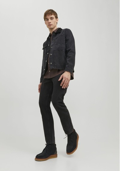 Jack & Jones Erkek Chris 912 Loose Fit Jean 12237392 Black Denim