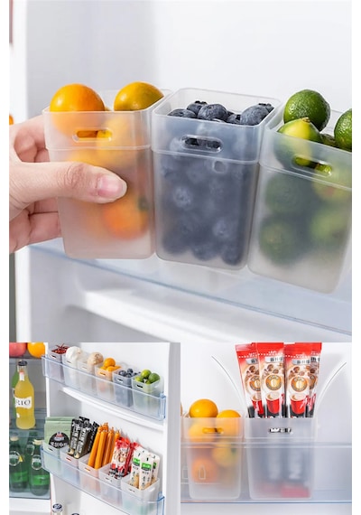 Buzdolabı Kapak İçi Organizer Kutu 6'lı Set Mutfak Düzenleyici Buzdolabı Organizer Diğer